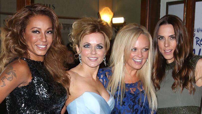 Mel B, Geri Horner, Emma Bunton und Mel C bei einem Auftritt in London.