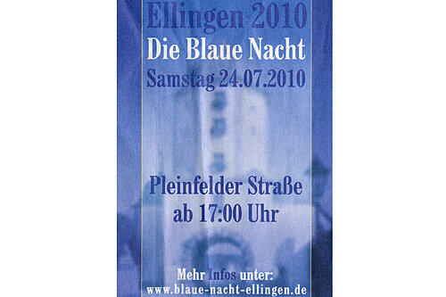 So wirbt der Gewerbeverein Ellingen für seine Blaue Nacht. Dass die Nürnberger das Namensrecht haben, stört dort niemanden.