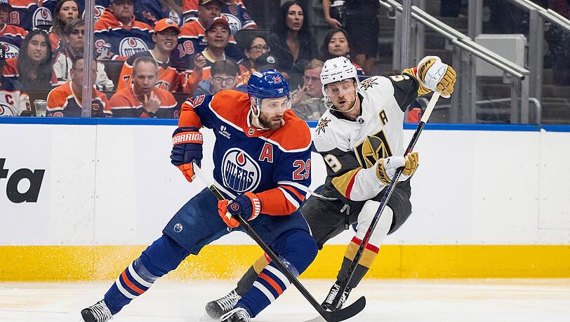 Blieb zum erst zweiten Mal in den Playoffs dieser Saison ohne Torbeteiligung: Leon Draisaitl (l).