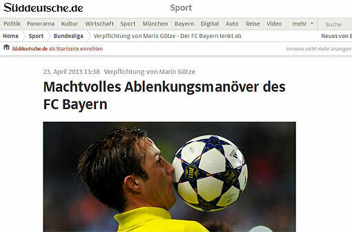 Die "SZ" sieht in der Meldung ein Ablenkungsmanöver...