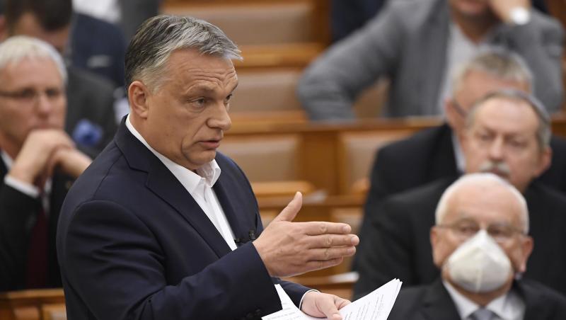 Viktor Orban bei einer Rede zum aktuellen Stand der Corona-Krise. Viktor Orban bei einer Rede zum aktuellen Stand der Corona-Krise.