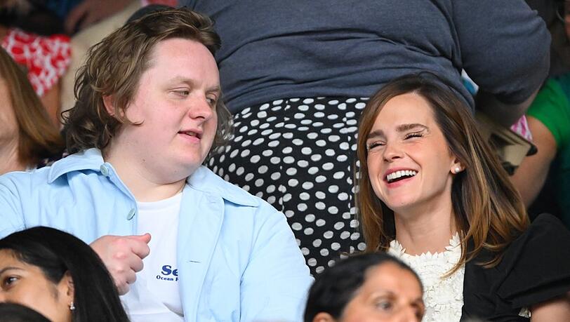 Lewis Capaldi und Emma Watson beim Finale der Frauen in Wimbledon.