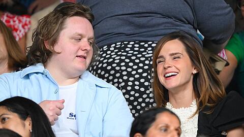 Lewis Capaldi und Emma Watson beim Finale der Frauen in Wimbledon.