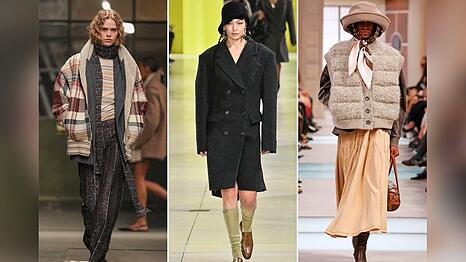 Altmodische Eleganz mit einem Hauch von High Fashion präsentierten Gigi Hadid (Mitte) und andere Models bei den Modenschauen für Herbst und Winter 2025.