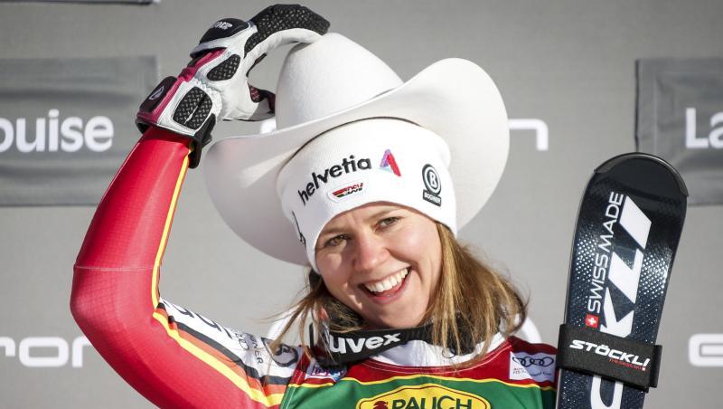 Viktoria Rebensburg gewann den Super-G in Lake Louise. Viktoria Rebensburg gewann den Super-G in Lake Louise.