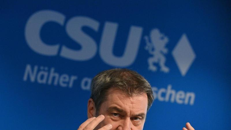 Der CSU-Chef und bayerische Ministerpräsident Markus Söder gibt nach dem CSU-Präsidium eine Pressekonferenz.