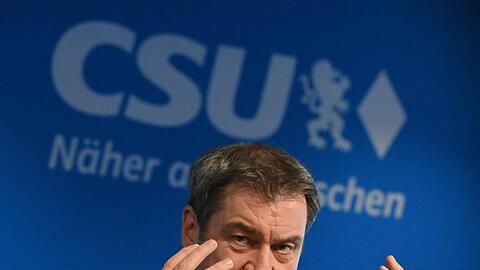 Der CSU-Chef und bayerische Ministerpräsident Markus Söder gibt nach dem CSU-Präsidium eine Pressekonferenz.