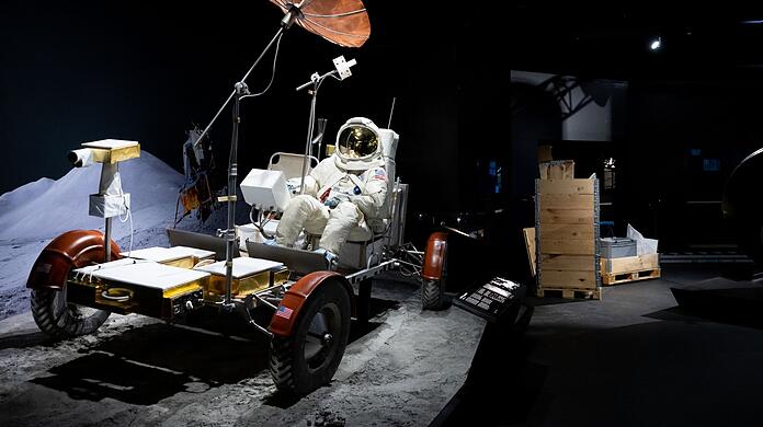 Ein Mondfahrzeug der Apollo 15 Mission ist im Deutschen Museum ausgestellt.