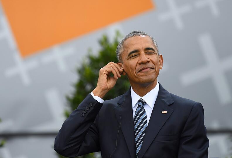 Bei Merkel und Obama: Ausgelassene Stimmung beim Kirchentag in Berlin