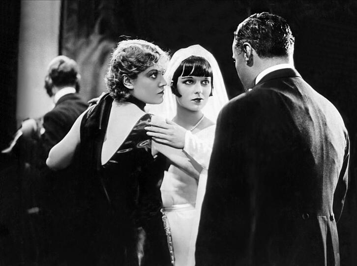 Alice Roberts (links), Louise Brooks, Fritz Kortner 1929 in der "Büchse der Pandora" vom W.G. Pabst.