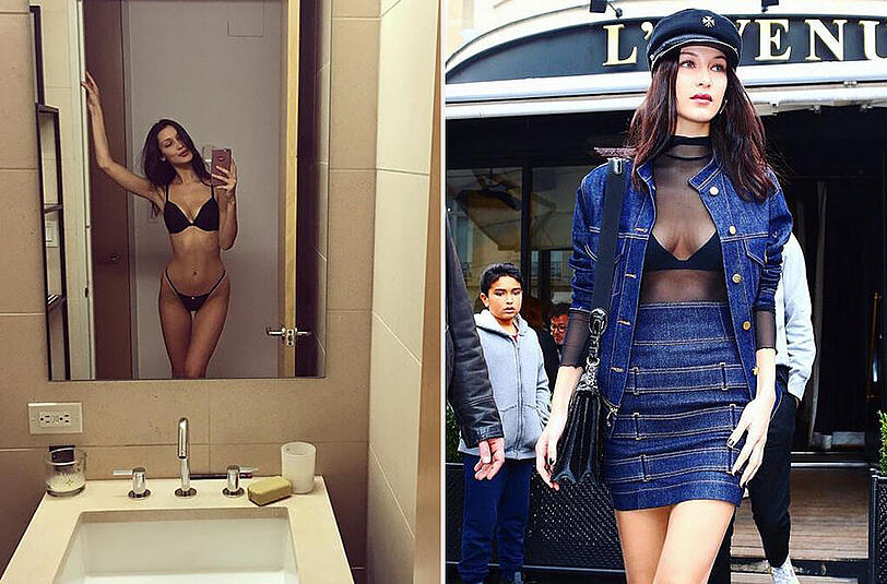 Und ihre jüngere Schwester Bella Hadid.