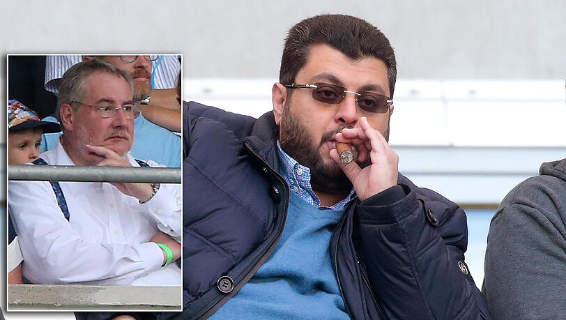 Würde wohl verkaufen &ndash; aber nur für sehr, sehr viel Geld: Löwen-Investor Hasan Ismaik (r.). Gerhard Mey (l.) würde hingegen gerne bei 1860 einsteigen.