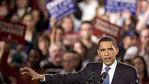 Barack Obama - derzeit rund 100 Delegiertenstimmen hinter Hillary Clinton