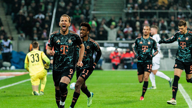 Der FC Bayern gewinnt 1:0 gegen Borussia Mönchengladbach dank des Treffers von Harry Kane.