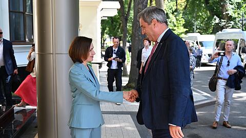 S&ouml;der besuchte Moldaus Pr&auml;sidentin Maia Sandu in der Hauptstadt Chisinau.