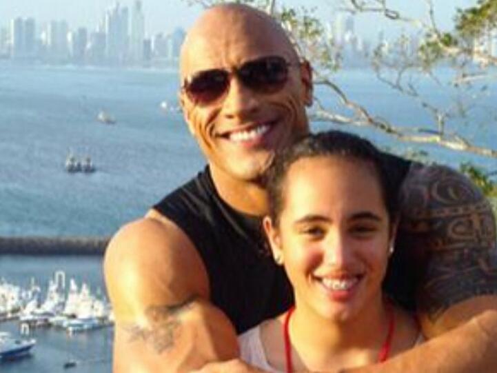 Stolzer Vater: Dwayne Johnson und seine Tochter Simone Alexandra