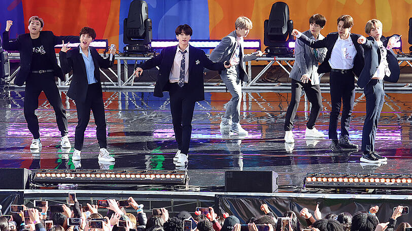 BTS bei einem Auftritt in New York City