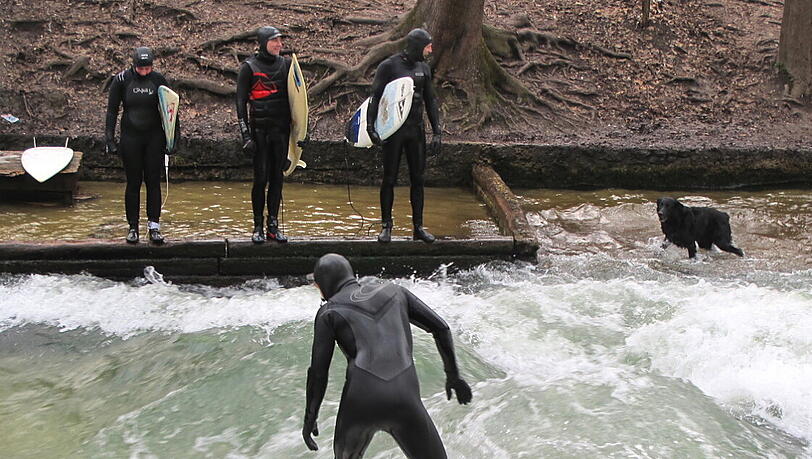 Impressionen vom Eisbach. Impressionen vom Eisbach.