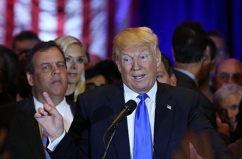 Donald Trump braucht noch weitere Vorwahl-Erfolge, um die Delegierten-Mehrheit zu bekommen.