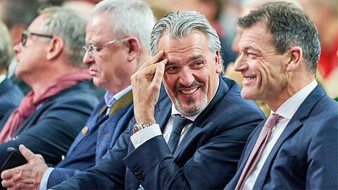 Vorstandskollegen von Karl-Heinz Rummenigge: Jörg Wacker (Mi.) und Andreas Jung.