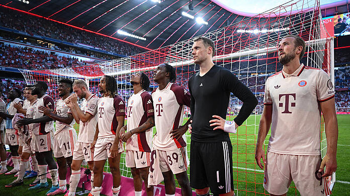 Wollen den Siegeszug gegen Bayer Leverkusen fortsetzen: Die Bayern-Stars um Manuel Neuer und Harry Kane.