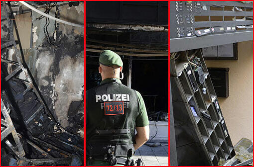 Schwabing am Tag nach der Bombensprengung: Die Spuren der Detonation sind deutlich zu erkennen, teilweise hat sie schwere Schäden verursacht. Derzeit werden die Schäden an den Gebäuden der Umgebung erfasst.
