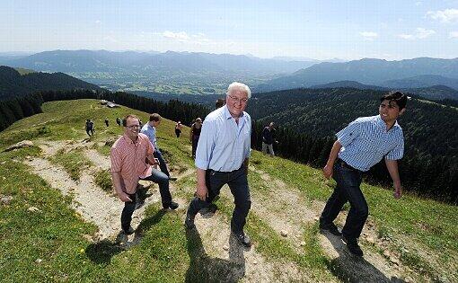 Die letzten Meter: Bald ist der SPD-Tross auf dem Zwiesel.