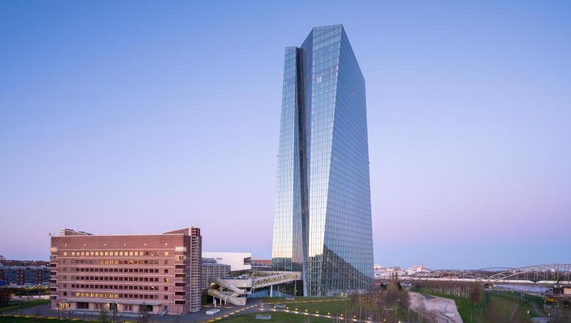 Die Zentrale der Europäischen Zentralbank (EZB) in Frankfurt am Main.
