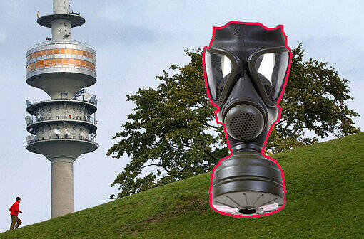 Joggen mit Gasmaske? Wäre eine Idee, schaut aber blöd aus, ist unbequem &ndash; und zumindest am Olympiaberg sicher nicht nötig.