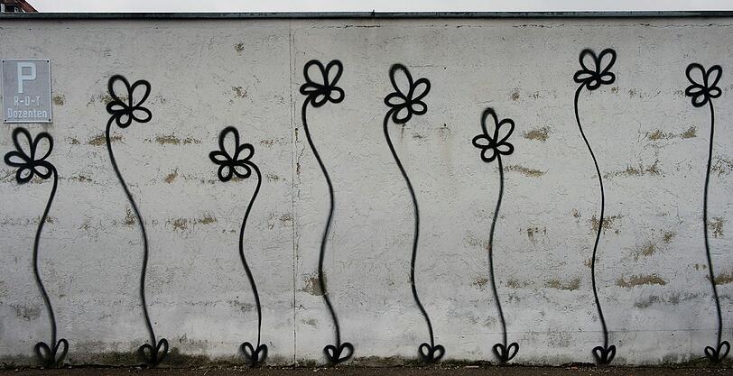 Die sogenannte Augsburg-Blume: Ein Graffiti-Künstler wurde jetzt wegen Sachbeschädigung verurteilt