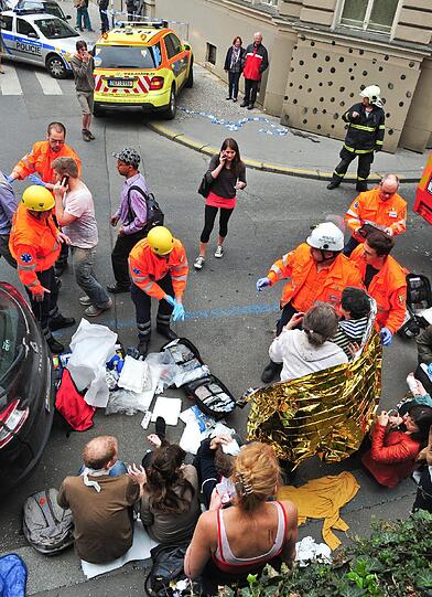 Eine Explosion erschüttert die City von Prag - Die Bilder