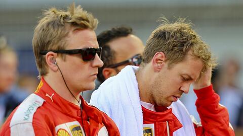 Gleich stark: Sebastian Vettel (r.) und Kimi Räikkönen.