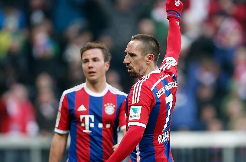 Stehen Mario Götze (l) und Franck Ribéry gemeinsam in der Startelf gegen Mainz?