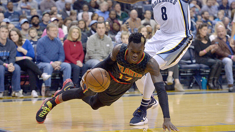 Voller Einsatz für die Playoffs: Atlantas deutscher Nationalspieler Dennis Schröder.