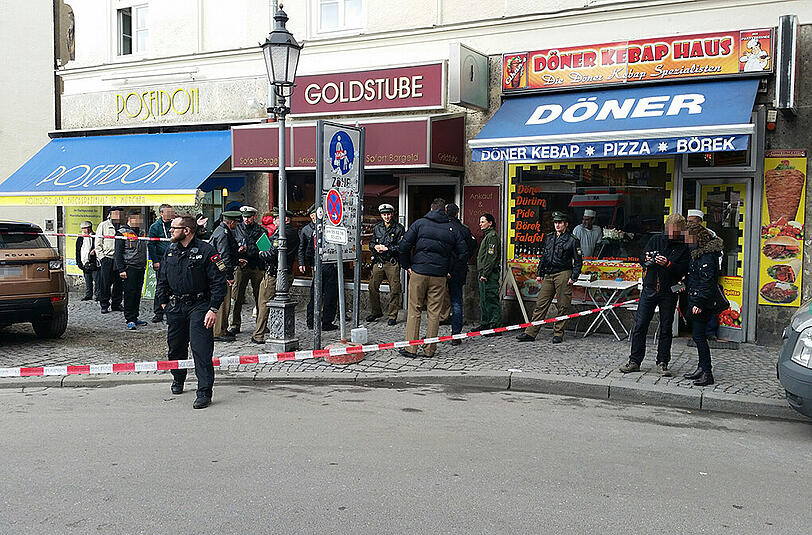 Der Juwelier "Goldstube" am Viktualienmarkt wurde am 29.01.2016 überfallen.