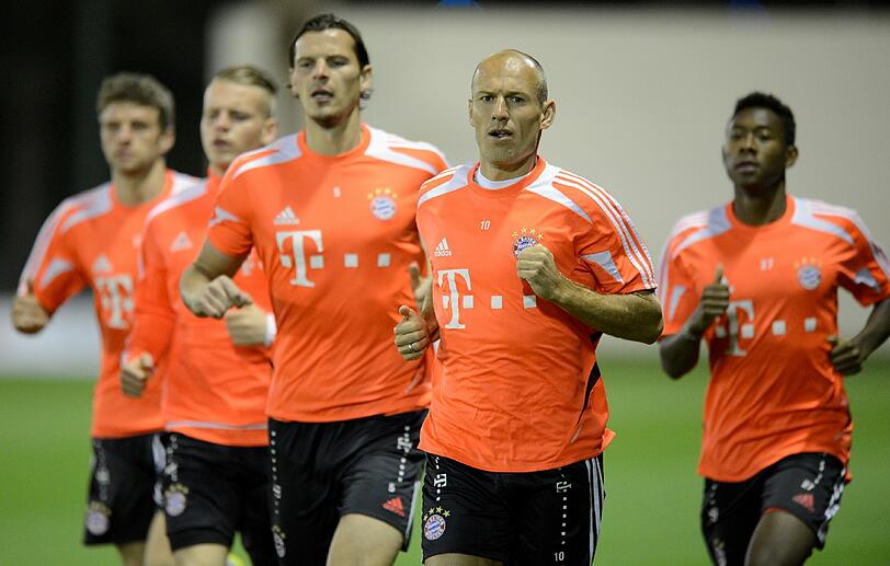 Der FC Bayern am dritten Trainingstag in Doha.