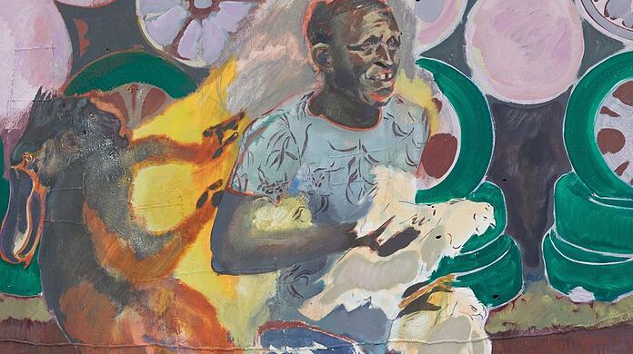 Ein Bild von Michael Armitage aus der Ausstellung.