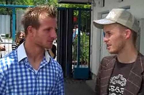 Stefan Aigner und AZ-Videoreporter Moritz Scheidl