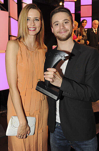 Eva Padberg mit Award-Gewinner Roman Lob.