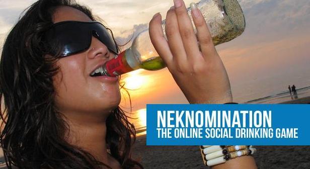 So schaut die Werbung für den Neknominate-Wahnsinn auf Facebook aus.