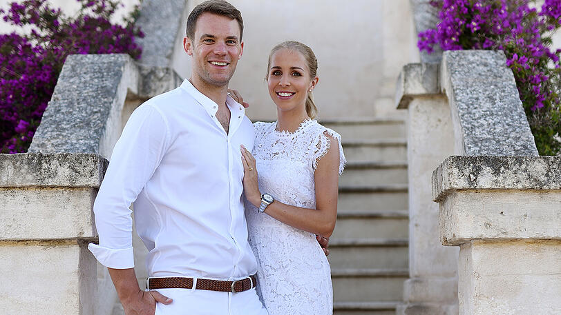 Manuel Neuer und seine Nina haben sich 2017 im italienischen Monopoli kirchlich getraut.