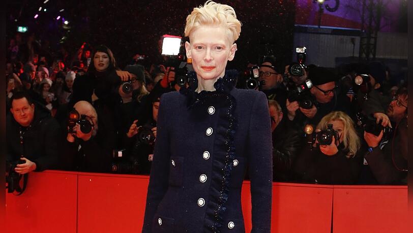 Tilda Swinton in Berlin für die 75. Berlinale.