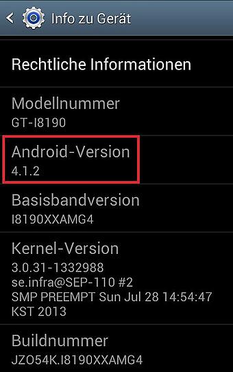 Im dritten Schritt klicken sie mehrmals hintereinander auf "Android-Version".