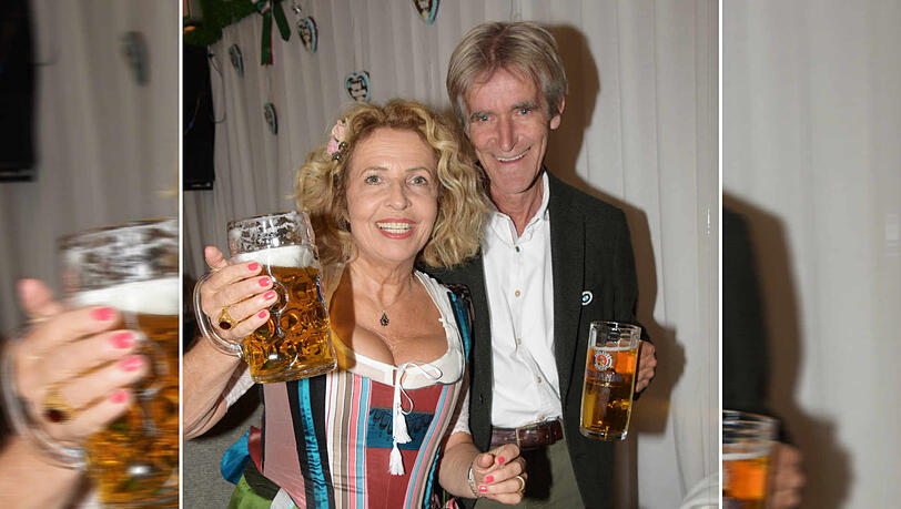 Michaela May mit ihrem Ehemann Bernd Schadewald vergangenes Jahr auf der Wiesn.