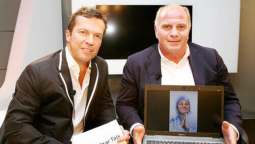 Lothar Matthäus und Uli Hoeneß im „Audi-Star-Talk“. Lothar Matthäus und Uli Hoeneß im „Audi-Star-Talk“.