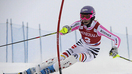 Maria Höfl-Riesch während des ersten Rennens des Weltcup-Slaloms der Frauen im finnischen Levi. Maria Höfl-Riesch während des ersten Rennens des Weltcup-Slaloms der Frauen im finnischen Levi.