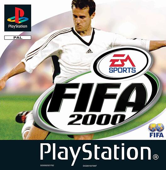 Auf dem Cover der deutschen Version von "FIFA 2000" beackert Mehmet Scholl das Grün. Auf dem Cover der deutschen Version von "FIFA 2000" beackert Mehmet Scholl das Grün.