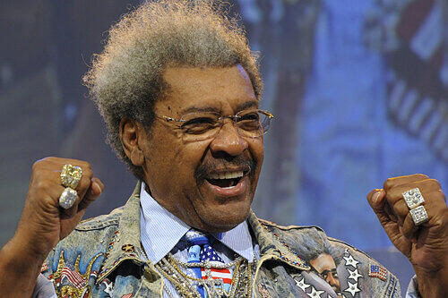 Stärkte sich am Abend vor dem WM-Fight im Provenza: Don King.