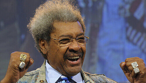 Stärkte sich am Abend vor dem WM-Fight im Provenza: Don King. Stärkte sich am Abend vor dem WM-Fight im Provenza: Don King.
