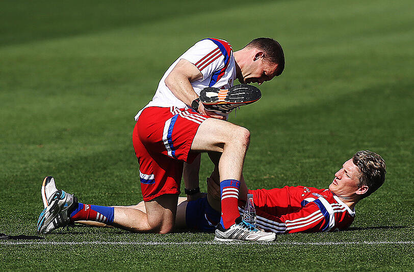 Bastian Schweinsteiger im Trainingslager in Doha.